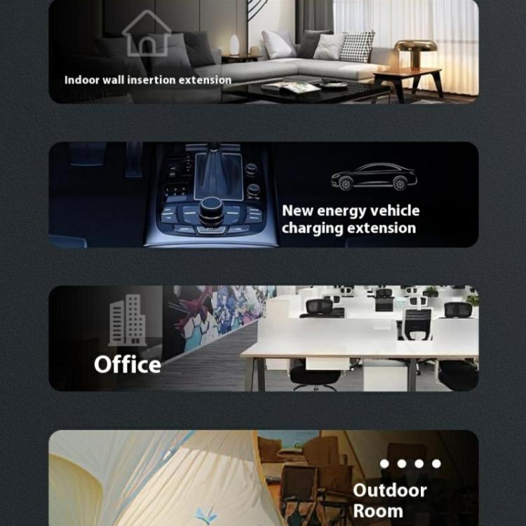 Y3 Car Rear Seat Charger Type-C and Dual USB Fast Charging Adapter with 1m Extension Cable - Car Charger by buy2fix | Online Shopping UK | buy2fix