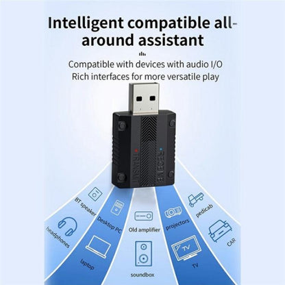 W15 Bluetooth 5.3 AUX Adapter USB Dongle 2 In 1 Car Audio Transmitter Receiver - Bluetooth Adapters by buy2fix | Online Shopping UK | buy2fix