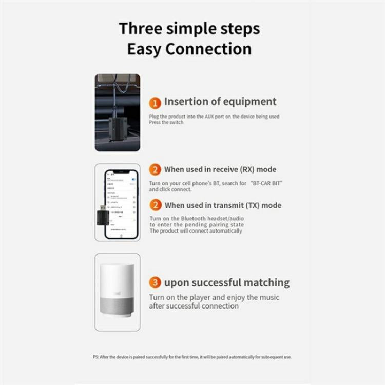 W15 Bluetooth 5.3 AUX Adapter USB Dongle 2 In 1 Car Audio Transmitter Receiver - Bluetooth Adapters by buy2fix | Online Shopping UK | buy2fix