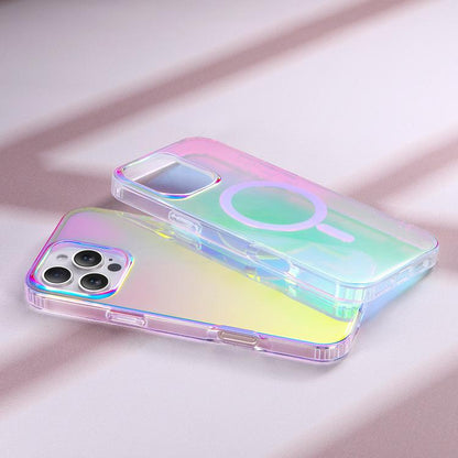 For iPhone 16e Laser Engraved Texture MagSafe Phone Case(Vertical Stripes) - iPhone 16e Cases by buy2fix | Online Shopping UK | buy2fix