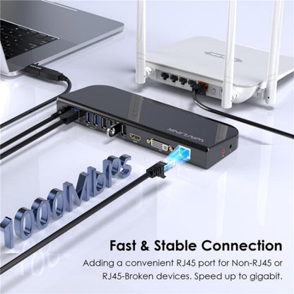 WAVLINK UG49DK1 For Windows Mac Android 13 In 1 USB-C Hub Dual Display Docking Station, Plug:AU Plug -  by WAVLINK | Online Shopping UK | buy2fix