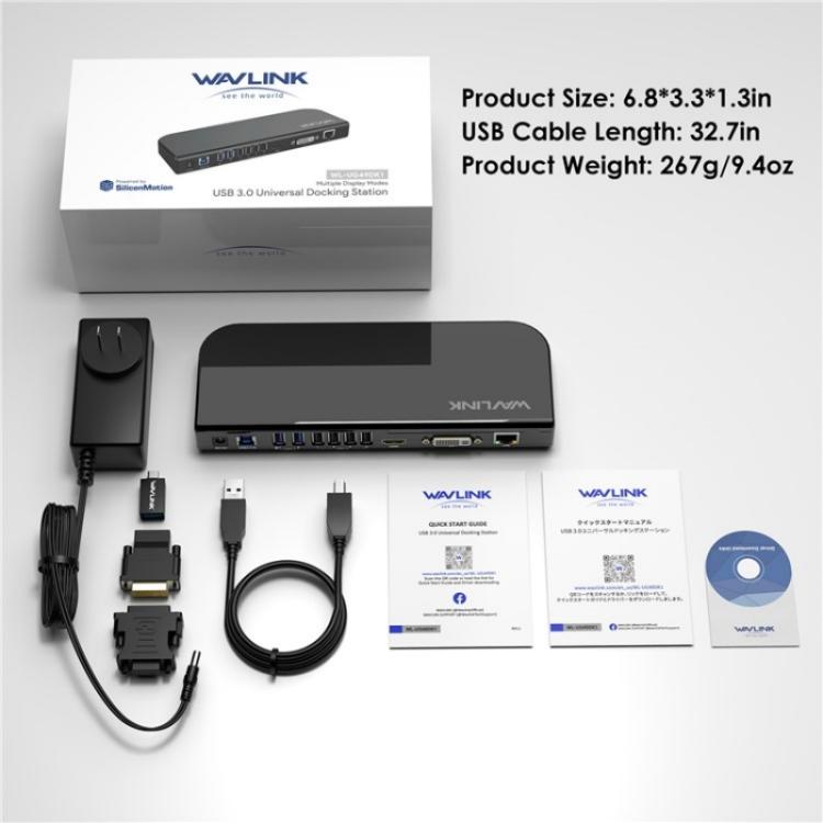 WAVLINK UG49DK1 For Windows Mac Android 13 In 1 USB-C Hub Dual Display Docking Station, Plug:EU Plug -  by WAVLINK | Online Shopping UK | buy2fix