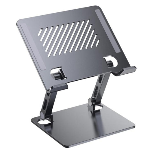 J26S Adjustable Foldable Desktop Tablet Alloy Steel Metal Stand(Grey) - Desktop Holder by buy2fix | Online Shopping UK | buy2fix