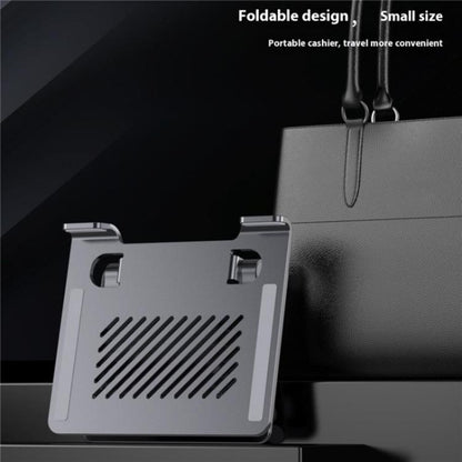 J26S Adjustable Foldable Desktop Tablet Alloy Steel Metal Stand(Grey) - Desktop Holder by buy2fix | Online Shopping UK | buy2fix