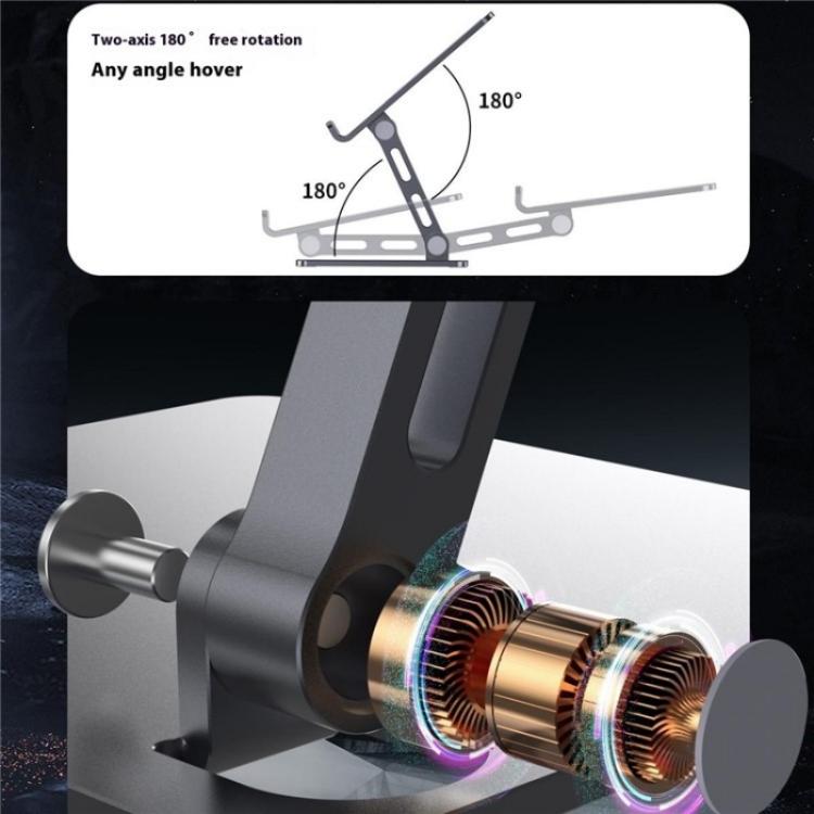 J26S Adjustable Foldable Desktop Tablet Alloy Steel Metal Stand(Grey) - Desktop Holder by buy2fix | Online Shopping UK | buy2fix