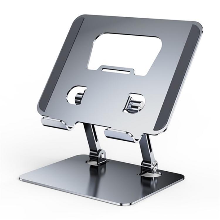 J18S 360 Degree Rotation Desktop Phone Tablet Alloy Steel Holder(Silver) - Desktop Holder by buy2fix | Online Shopping UK | buy2fix