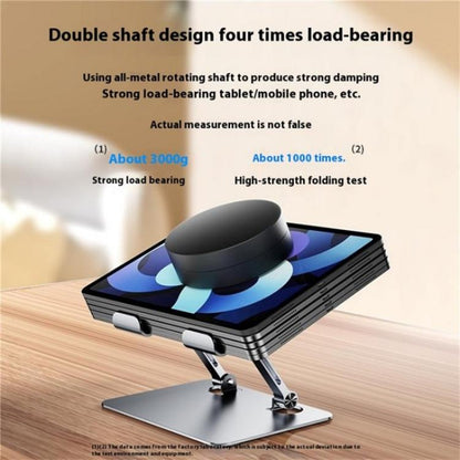 J18S 360 Degree Rotation Desktop Phone Tablet Alloy Steel Holder(Silver) - Desktop Holder by buy2fix | Online Shopping UK | buy2fix