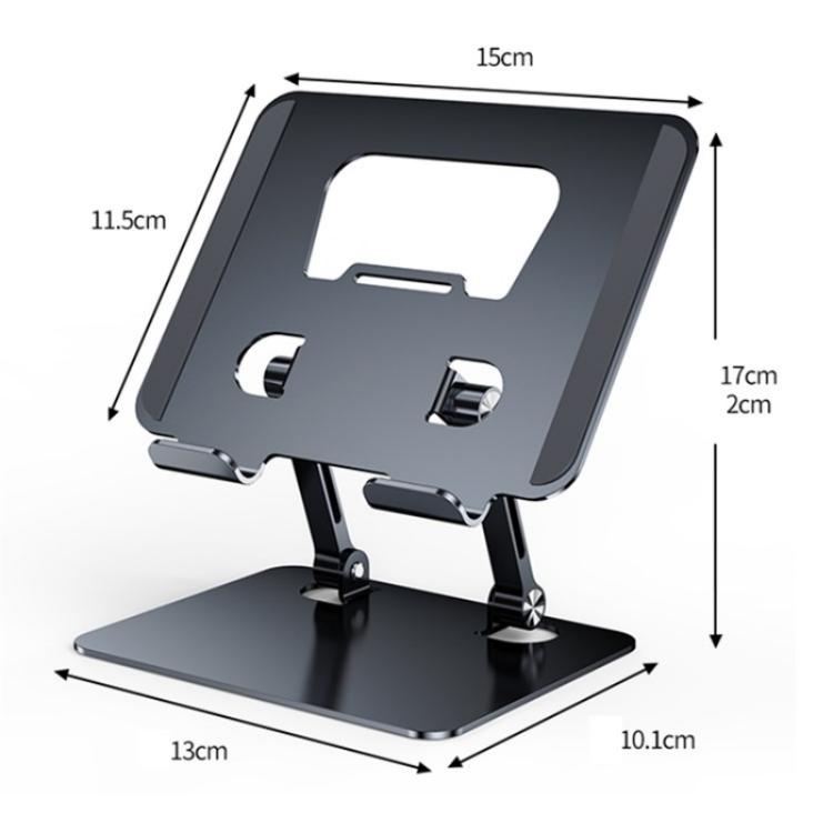 J18S 360 Degree Rotation Desktop Phone Tablet Alloy Steel Holder(Silver) - Desktop Holder by buy2fix | Online Shopping UK | buy2fix