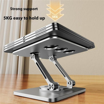 J59 360 Degree Rotating Height Adjustable Tablet Aluminum Alloy Desktop Holder(Silver) - Desktop Holder by buy2fix | Online Shopping UK | buy2fix