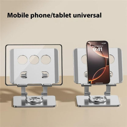 J59 360 Degree Rotating Height Adjustable Tablet Aluminum Alloy Desktop Holder(Silver) - Desktop Holder by buy2fix | Online Shopping UK | buy2fix