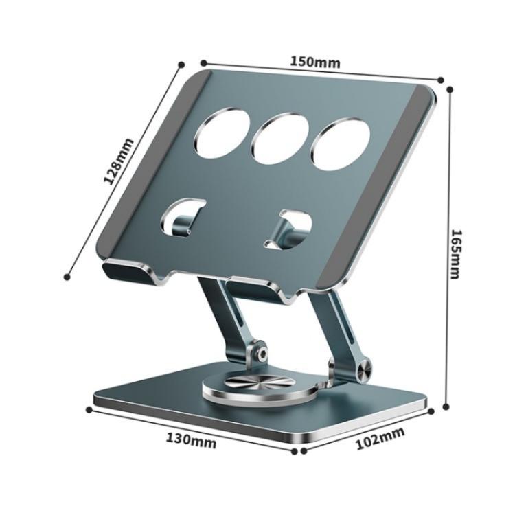 J59 360 Degree Rotating Height Adjustable Tablet Aluminum Alloy Desktop Holder(Silver) - Desktop Holder by buy2fix | Online Shopping UK | buy2fix