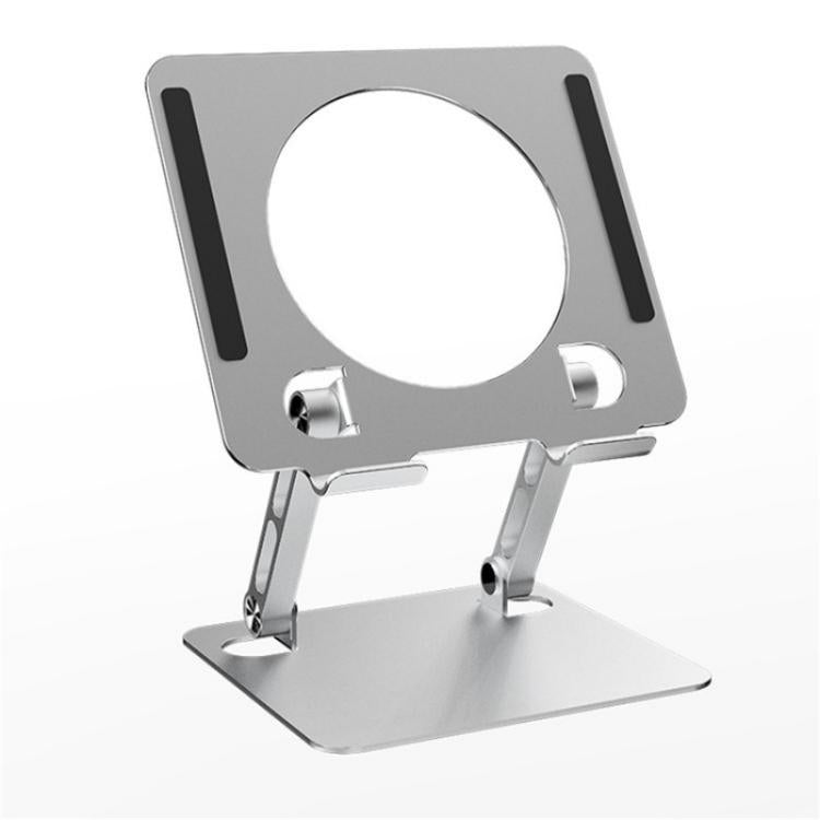 J23S Folding Height Adjustable Desktop Tablet Metal Cooling Holder(Silver) - Desktop Holder by buy2fix | Online Shopping UK | buy2fix
