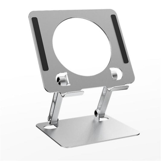 J23S Folding Height Adjustable Desktop Tablet Metal Cooling Holder(Silver) - Desktop Holder by buy2fix | Online Shopping UK | buy2fix