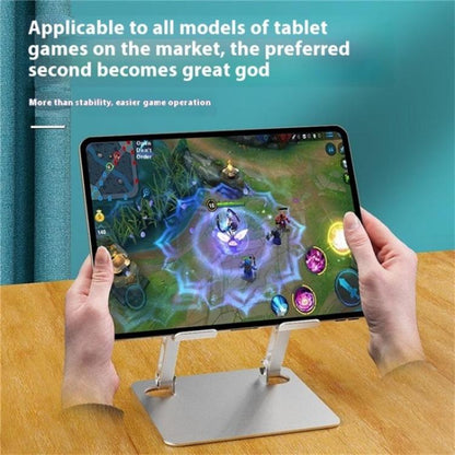 J23S Folding Height Adjustable Desktop Tablet Metal Cooling Holder(Silver) - Desktop Holder by buy2fix | Online Shopping UK | buy2fix