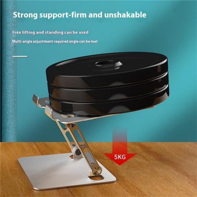 J23S Folding Height Adjustable Desktop Tablet Metal Cooling Holder(Silver) - Desktop Holder by buy2fix | Online Shopping UK | buy2fix