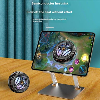 J23S Folding Height Adjustable Desktop Tablet Metal Cooling Holder(Silver) - Desktop Holder by buy2fix | Online Shopping UK | buy2fix