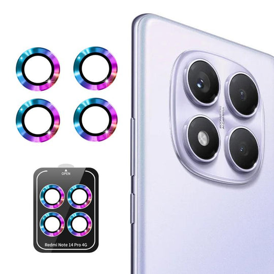 For Redmi Note 14 Pro 4G Global ENKAY Hat-Prince 9H Rear Camera Lens Aluminium Alloy Tempered Glass Film(Colorful)