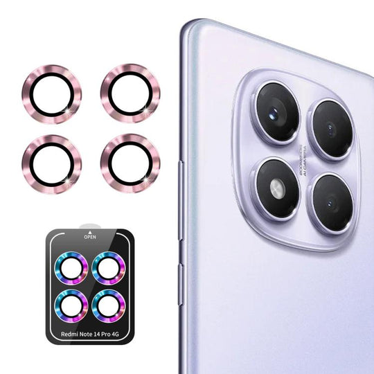 For Redmi Note 14 Pro 4G Global ENKAY Hat-Prince 9H Rear Camera Lens Aluminium Alloy Tempered Glass Film(Pink)