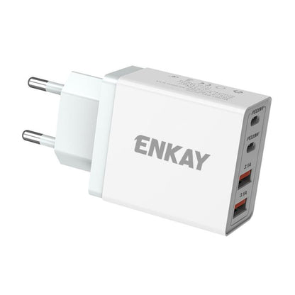 ENKAY FC-002 55W Dual USB-A Dual USB-C / Type-C Four Ports Quick Charger(EU Plug) - USB Charger by ENKAY | Online Shopping UK | buy2fix