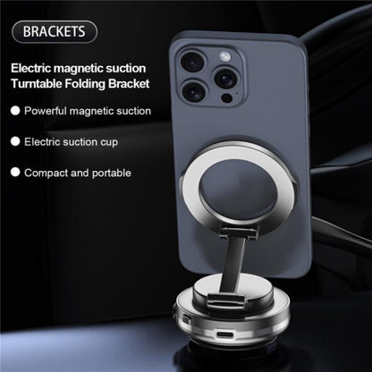 C7 Multifunctional Magnetic Phone Holder Rotatable Folding Auto Vacuum Suction Cup Phone Holder(Grey) - Wireless Charger Holders by buy2fix | Online Shopping UK | buy2fix