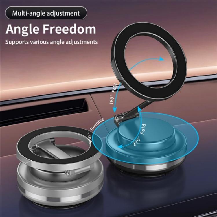 C7 Multifunctional Magnetic Phone Holder Rotatable Folding Auto Vacuum Suction Cup Phone Holder(Silver) - Wireless Charger Holders by buy2fix | Online Shopping UK | buy2fix