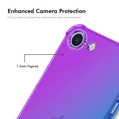 For iPhone 16e ENKAY Hat-Prince Gradient Airbag TPU Phone Case(Blue Pink) - iPhone 16e Cases by ENKAY | Online Shopping UK | buy2fix