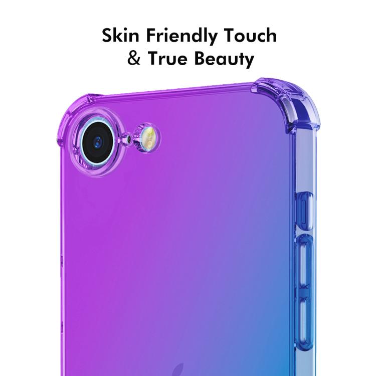 For iPhone 16e ENKAY Hat-Prince Gradient Airbag TPU Phone Case(Purple Blue) - iPhone 16e Cases by ENKAY | Online Shopping UK | buy2fix