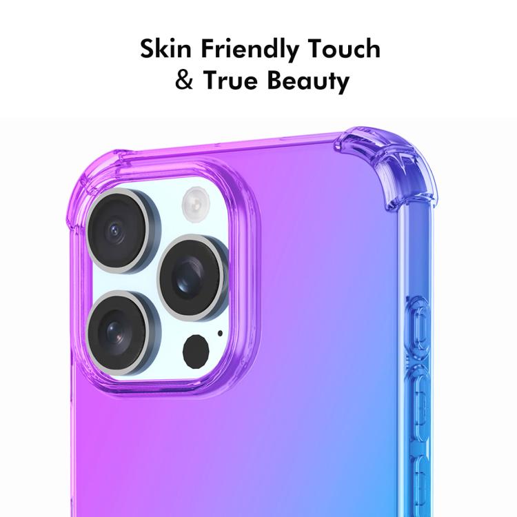 For iPhone 16 Pro Max ENKAY Hat-Prince Gradient Airbag TPU Phone Case(Purple Gold) - iPhone 16 Pro Max Cases by ENKAY | Online Shopping UK | buy2fix