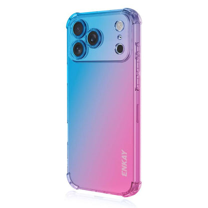 For iPhone 17 Pro ENKAY Hat-Prince Gradient Airbag TPU Phone Case(Blue Pink) - iPhone 17 Pro Cases by ENKAY | Online Shopping UK | buy2fix