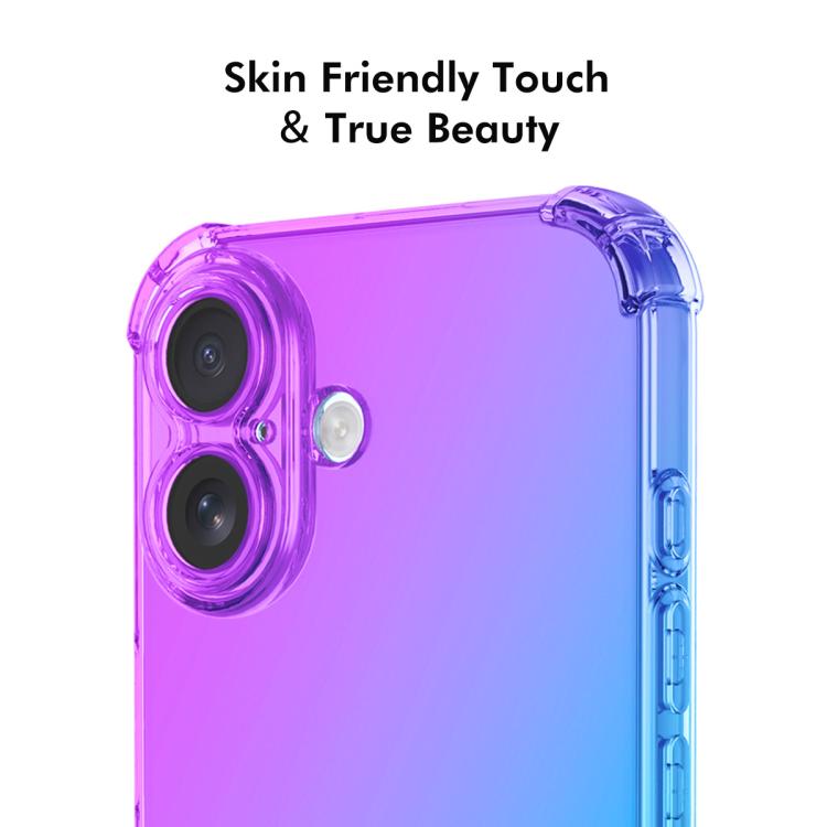 For iPhone 17 ENKAY Hat-Prince Gradient Airbag TPU Phone Case(Purple Blue) - iPhone 17 Cases by ENKAY | Online Shopping UK | buy2fix
