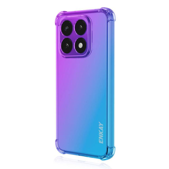 For Xiaomi 15T ENKAY Hat-Prince Gradient Airbag TPU Phone Case(Purple Blue)