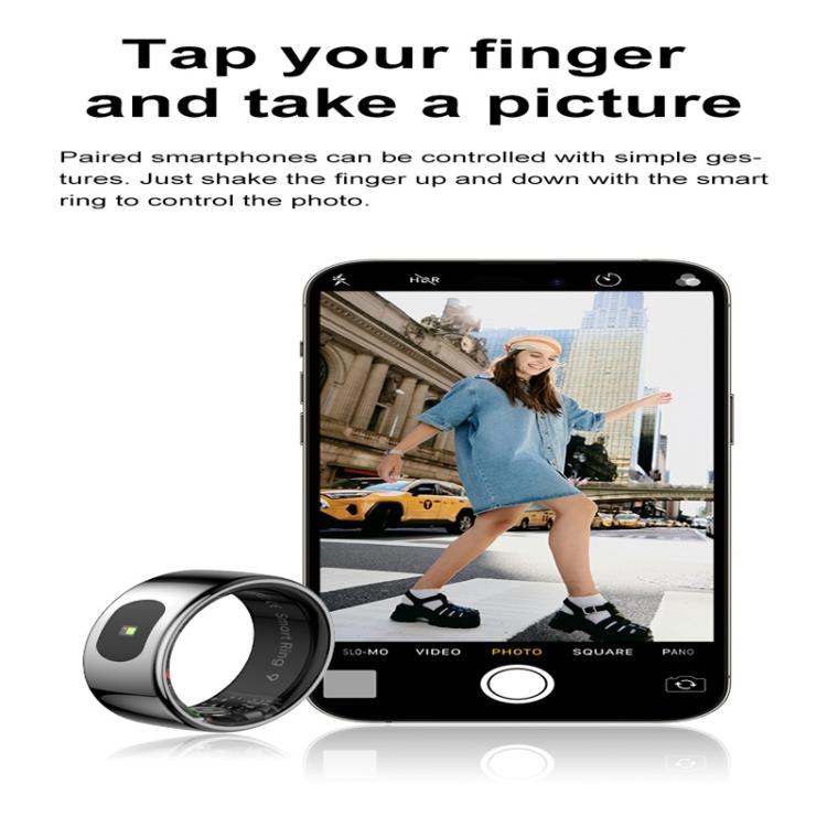 R08 SIZE 9 Smart Ring, Support Heart Rate / Blood Oxygen / Sleep / Multiple Sports Modes(Black) - Smart Rings / Smart Telephones by buy2fix | Online Shopping UK | buy2fix