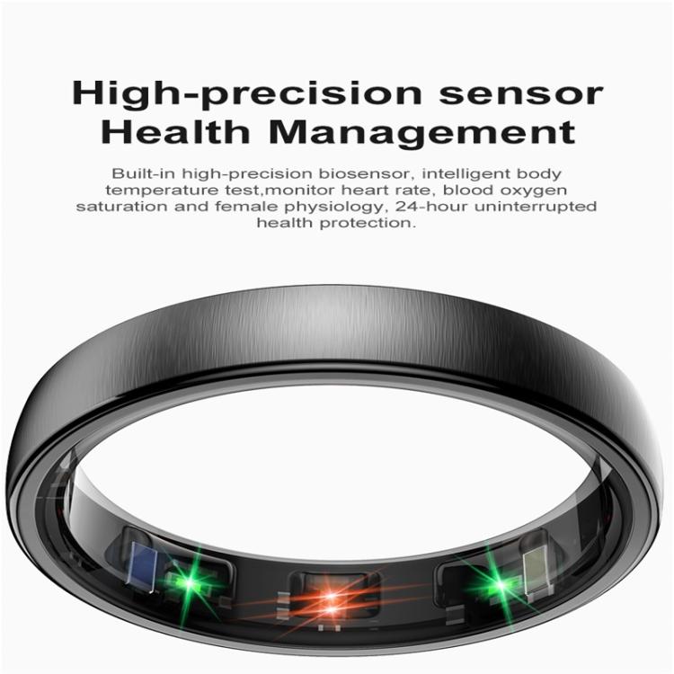 R10 SIZE 8 Smart Ring, Support Heart Rate / Blood Oxygen / Sleep / Multiple Sports Modes(Black) - Smart Rings / Smart Telephones by buy2fix | Online Shopping UK | buy2fix