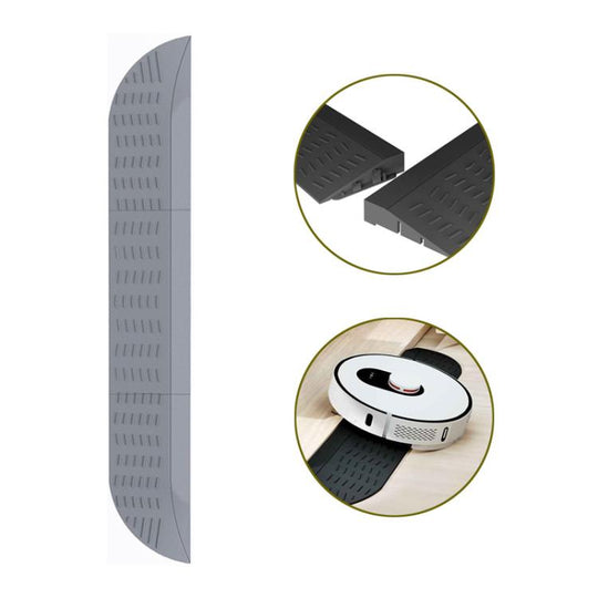 JUNSUNMAY For Ecovacs / iRobot / Mijia / Dreame Sweeping Robot Universal Threshold Bars Ramp Mat(Grey)