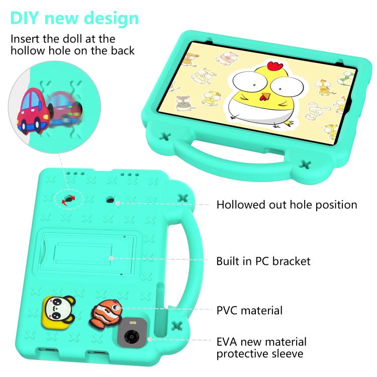 For Alldocube iPlay 60 Mini Pro Handle Kickstand Children EVA Shockproof Tablet Case(Mint Green) - CUBE by buy2fix | Online Shopping UK | buy2fix