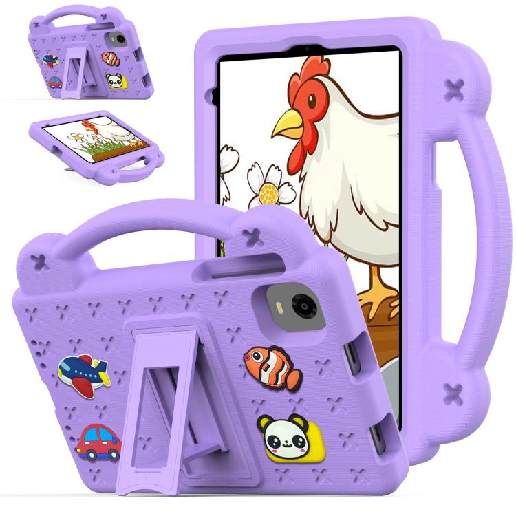 For Alldocube iPlay 60 Mini Pro Handle Kickstand Children EVA Shockproof Tablet Case(Light Purple) - CUBE by buy2fix | Online Shopping UK | buy2fix