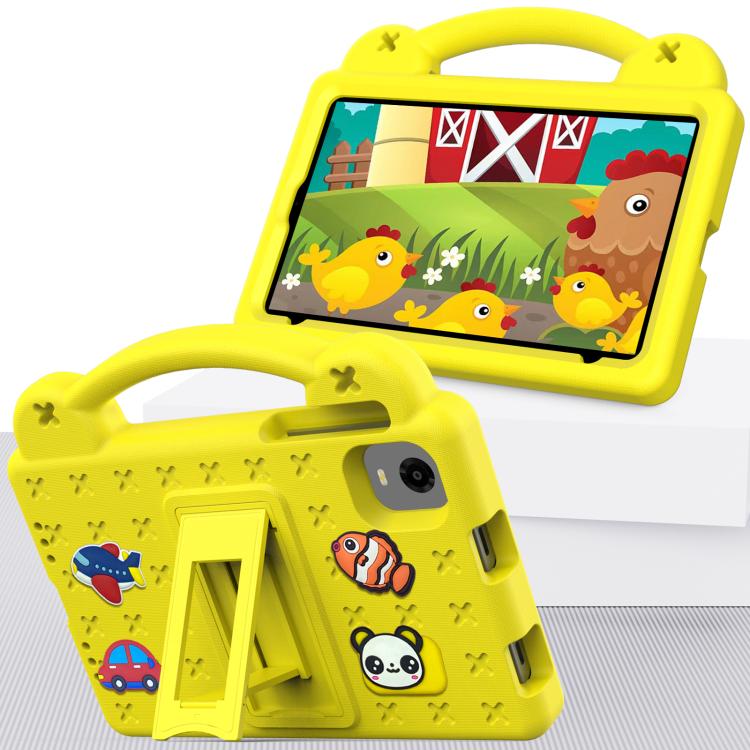 For Alldocube iPlay 60 Mini Pro Handle Kickstand Children EVA Shockproof Tablet Case(Yellow) - CUBE by buy2fix | Online Shopping UK | buy2fix