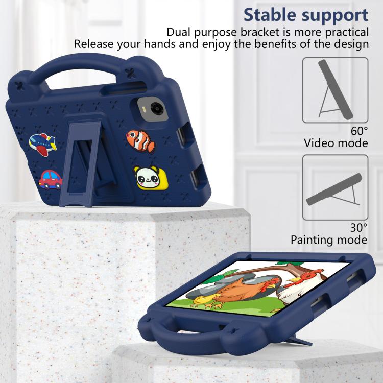 For Alldocube iPlay 60 Mini Pro Handle Kickstand Children EVA Shockproof Tablet Case(Navy Blue) - CUBE by buy2fix | Online Shopping UK | buy2fix