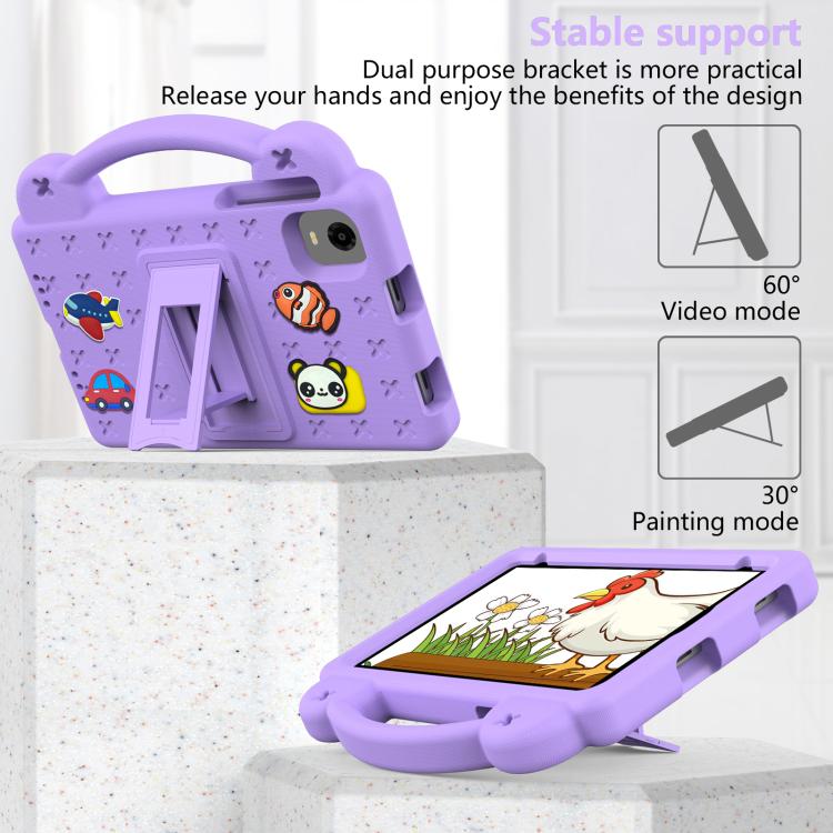 For Alldocube iPlay 60 Mini Turbo 2024 Handle Kickstand Children EVA Shockproof Tablet Case(Light Purple) - CUBE by buy2fix | Online Shopping UK | buy2fix