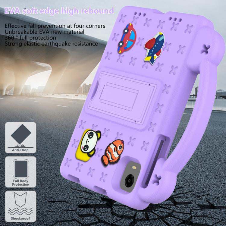 For Alldocube iPlay 60 Mini Turbo 2024 Handle Kickstand Children EVA Shockproof Tablet Case(Light Purple) - CUBE by buy2fix | Online Shopping UK | buy2fix