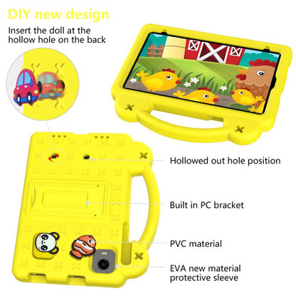 For Alldocube iPlay 60 Mini Turbo 2024 Handle Kickstand Children EVA Shockproof Tablet Case(Yellow) - CUBE by buy2fix | Online Shopping UK | buy2fix