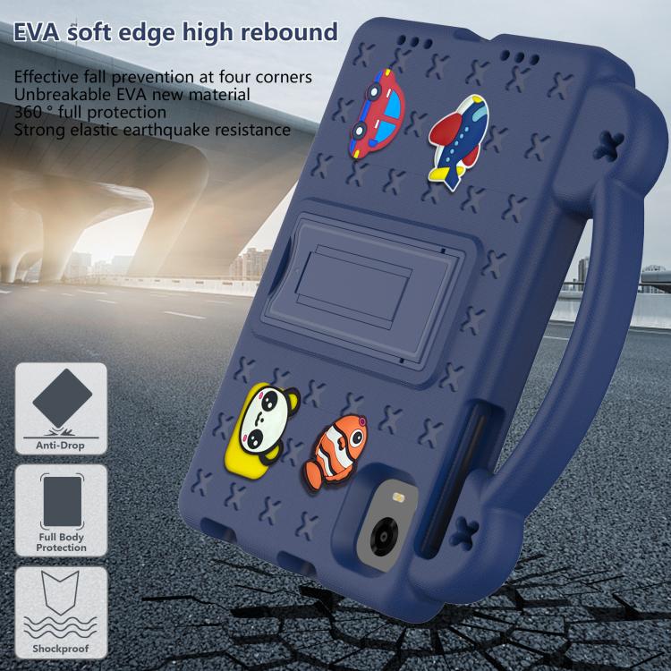 For Alldocube iPlay 60 Mini Turbo 2024 Handle Kickstand Children EVA Shockproof Tablet Case(Navy Blue) - CUBE by buy2fix | Online Shopping UK | buy2fix