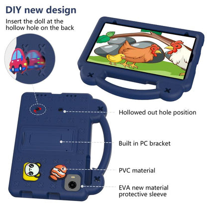 For Alldocube iPlay 60 Mini Turbo 2024 Handle Kickstand Children EVA Shockproof Tablet Case(Navy Blue) - CUBE by buy2fix | Online Shopping UK | buy2fix