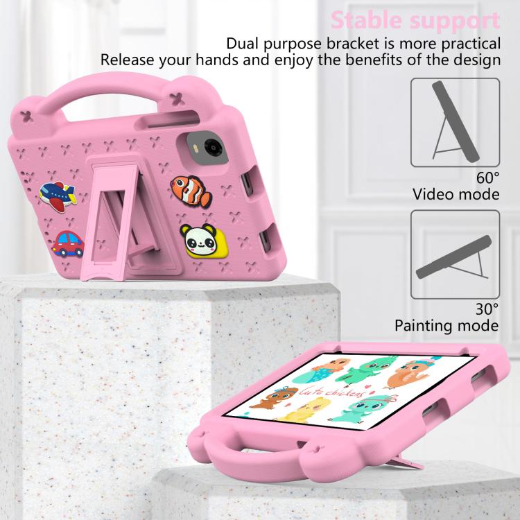 For Alldocube iPlay 50 Mini Pro 2023 8.4 Handle Kickstand Children EVA Shockproof Tablet Case(Pink) - CUBE by buy2fix | Online Shopping UK | buy2fix