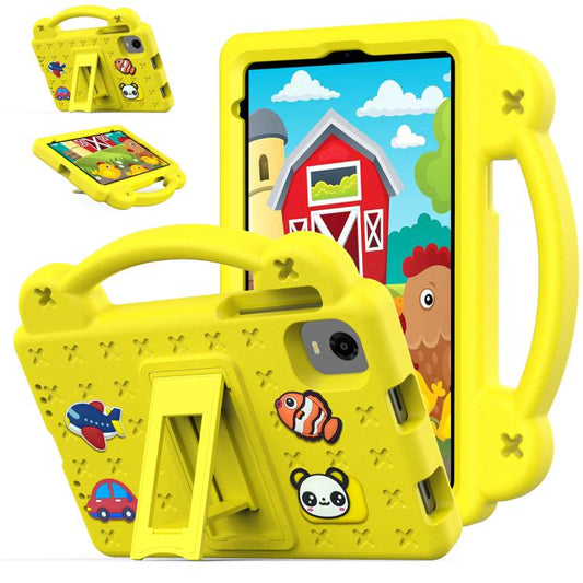 For Alldocube iPlay 50 Mini Pro 2023 8.4 Handle Kickstand Children EVA Shockproof Tablet Case(Yellow) - CUBE by buy2fix | Online Shopping UK | buy2fix