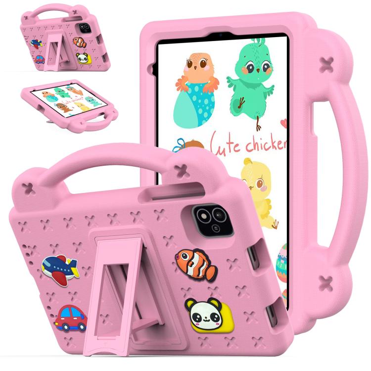 For NEC Lavie Tab T11 T1155 2024 Handle Kickstand Children EVA Shockproof Tablet Case(Pink) - Others by buy2fix | Online Shopping UK | buy2fix