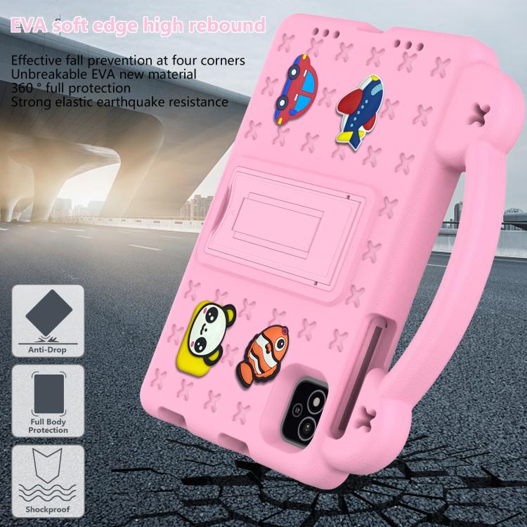 For NEC Lavie Tab T11 T1155 2024 Handle Kickstand Children EVA Shockproof Tablet Case(Pink) - Others by buy2fix | Online Shopping UK | buy2fix