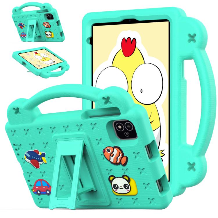 For NEC Lavie Tab T11 T1155 2024 Handle Kickstand Children EVA Shockproof Tablet Case(Mint Green) - Others by buy2fix | Online Shopping UK | buy2fix