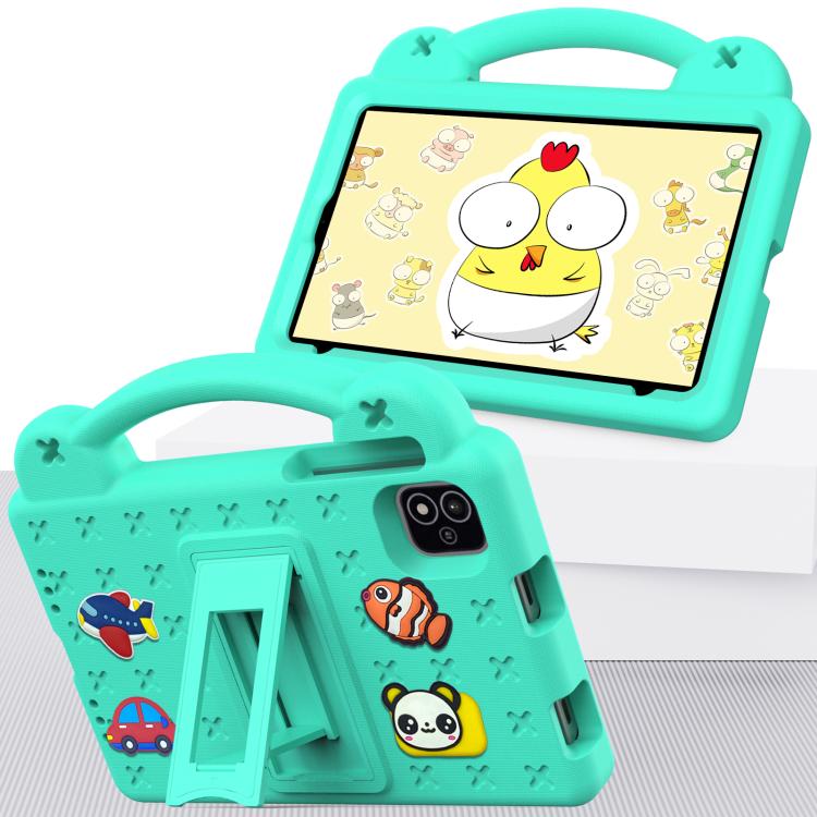 For NEC Lavie Tab T11 T1155 2024 Handle Kickstand Children EVA Shockproof Tablet Case(Mint Green) - Others by buy2fix | Online Shopping UK | buy2fix