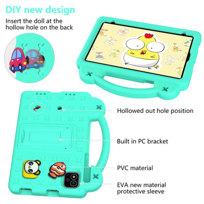 For NEC Lavie Tab T11 T1155 2024 Handle Kickstand Children EVA Shockproof Tablet Case(Mint Green) - Others by buy2fix | Online Shopping UK | buy2fix